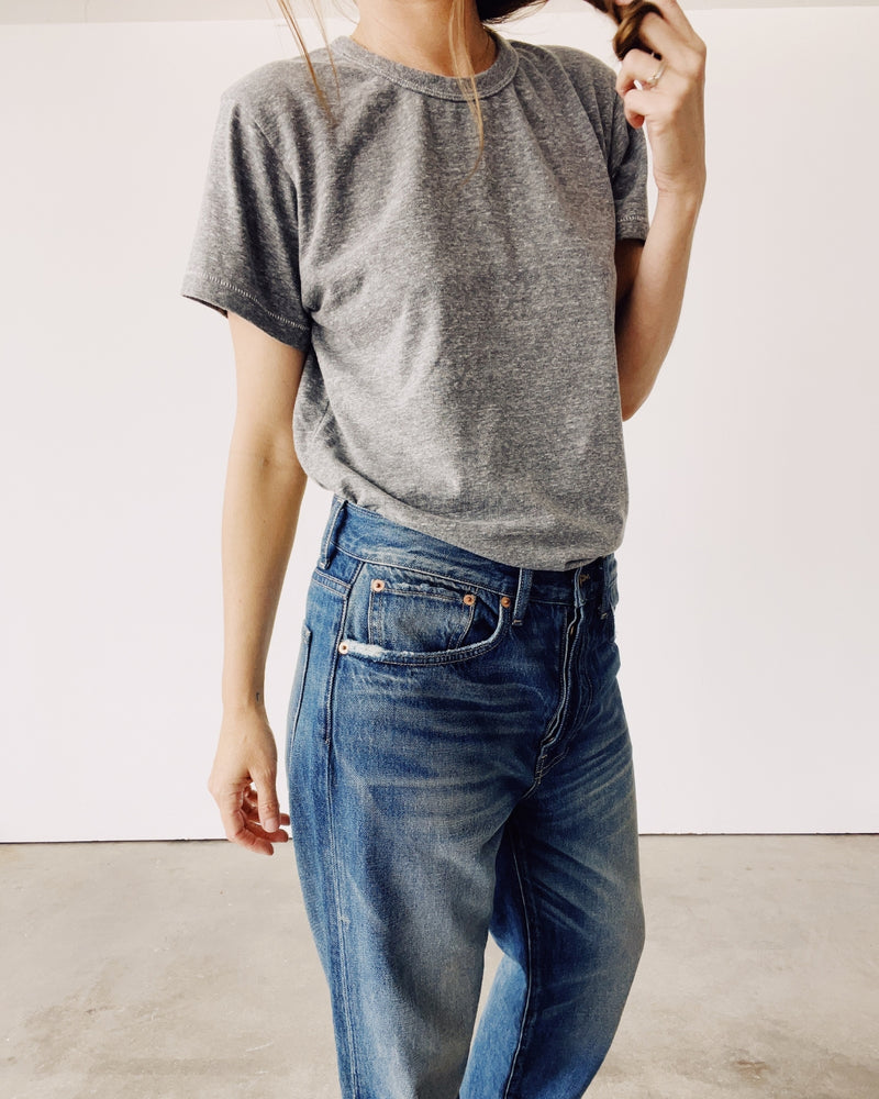 TEES/TANKS Crew Tee in P.E. Grey Hey Gang