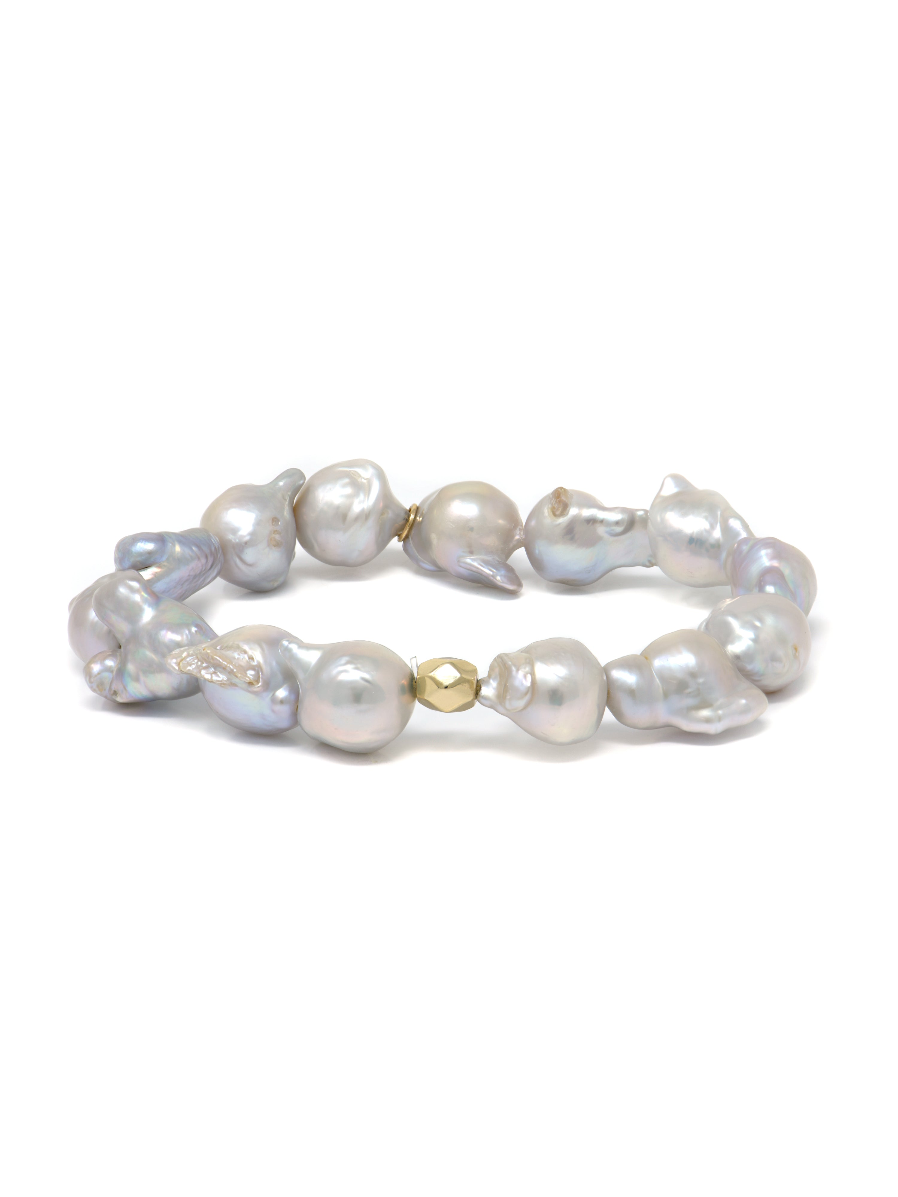 JEWELRY Baroque Grey Pearl 9.5-12MM Beaded Bracelet Anzie
