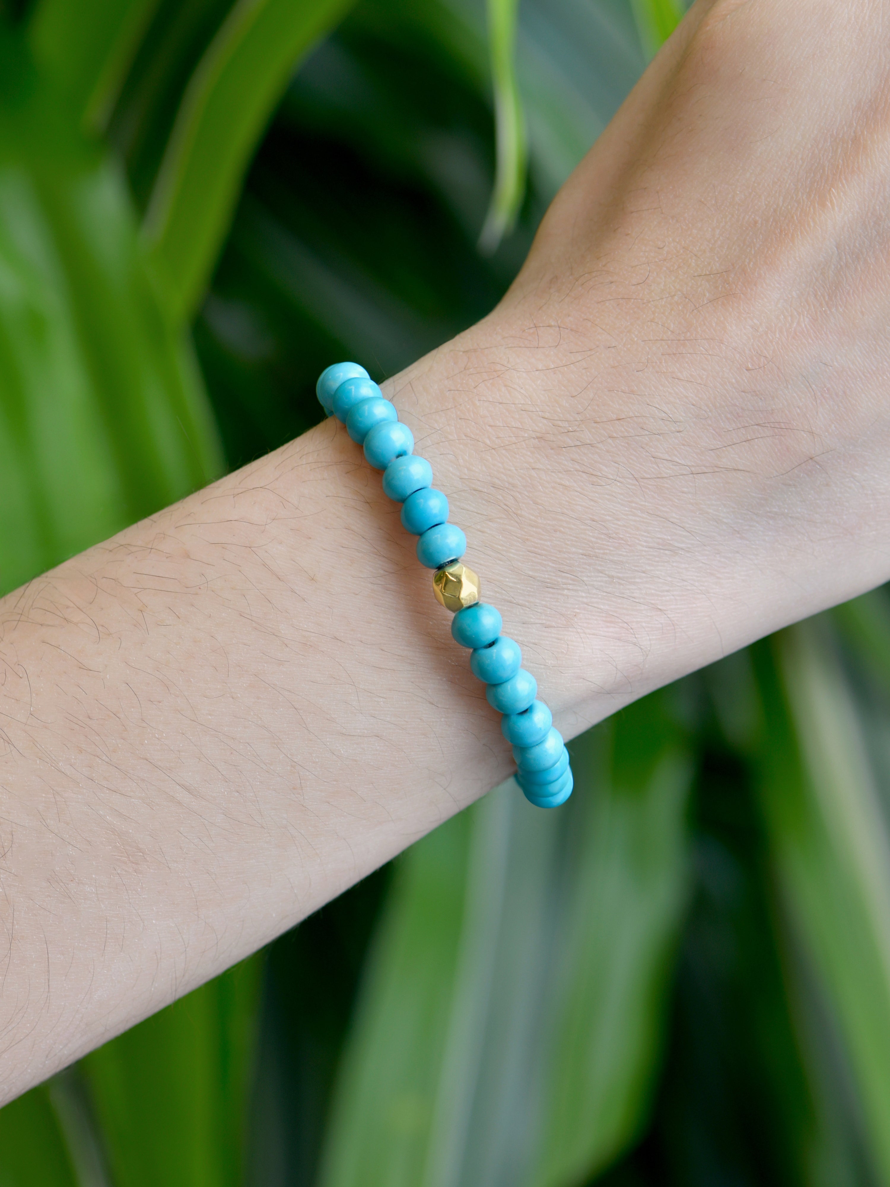 JEWELRY Turquoise Rondelle 6MM Beaded Bracelet Anzie
