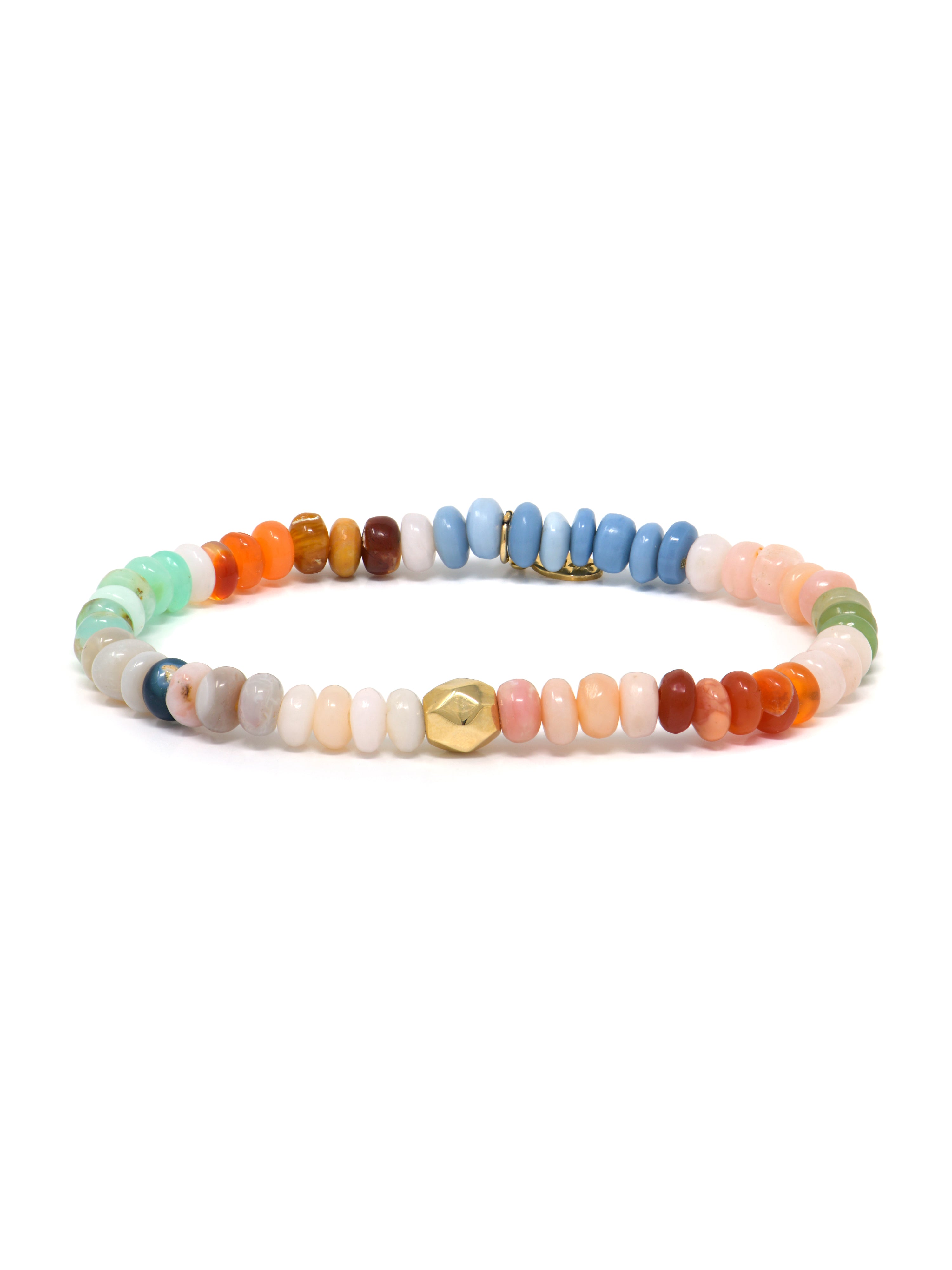 JEWELRY Rondelle Multicolor Opal Bracelet 6MM Beaded Bracelet Anzie