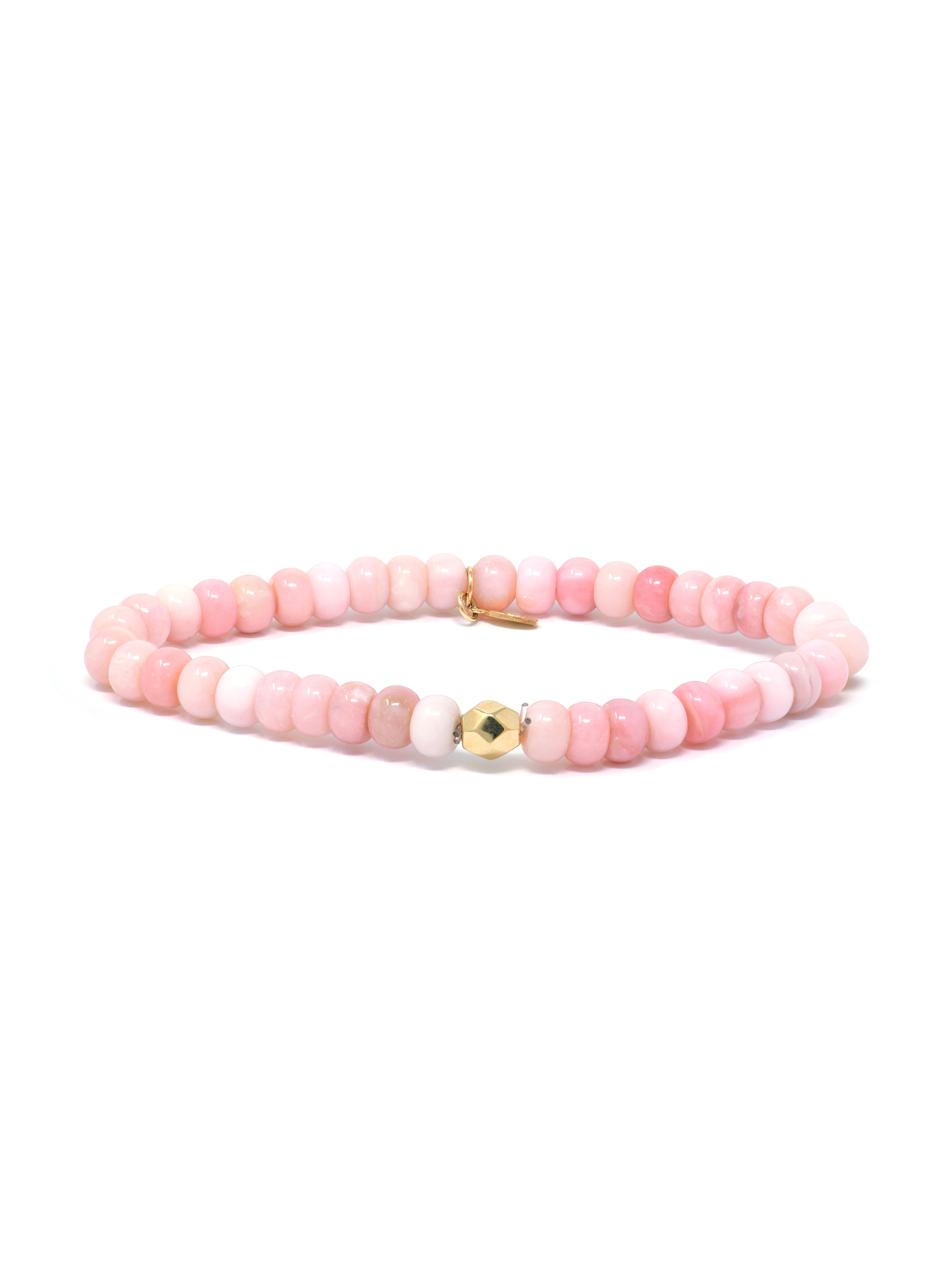JEWELRY Pink Opal 6MM Beaded Bracelet Anzie