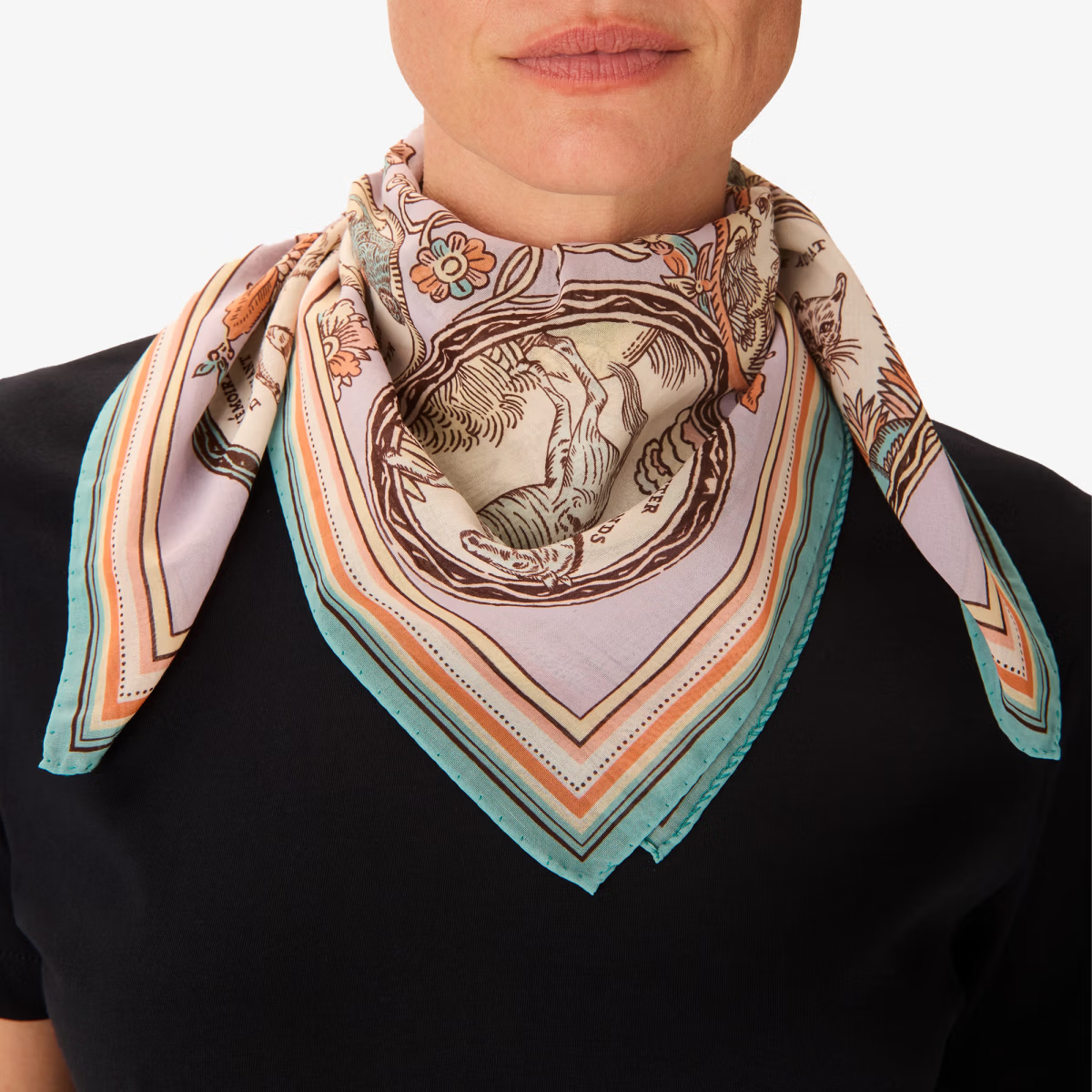 ACCESSORIES Cotton Chance Square Scarf in Parma Inoui Editions