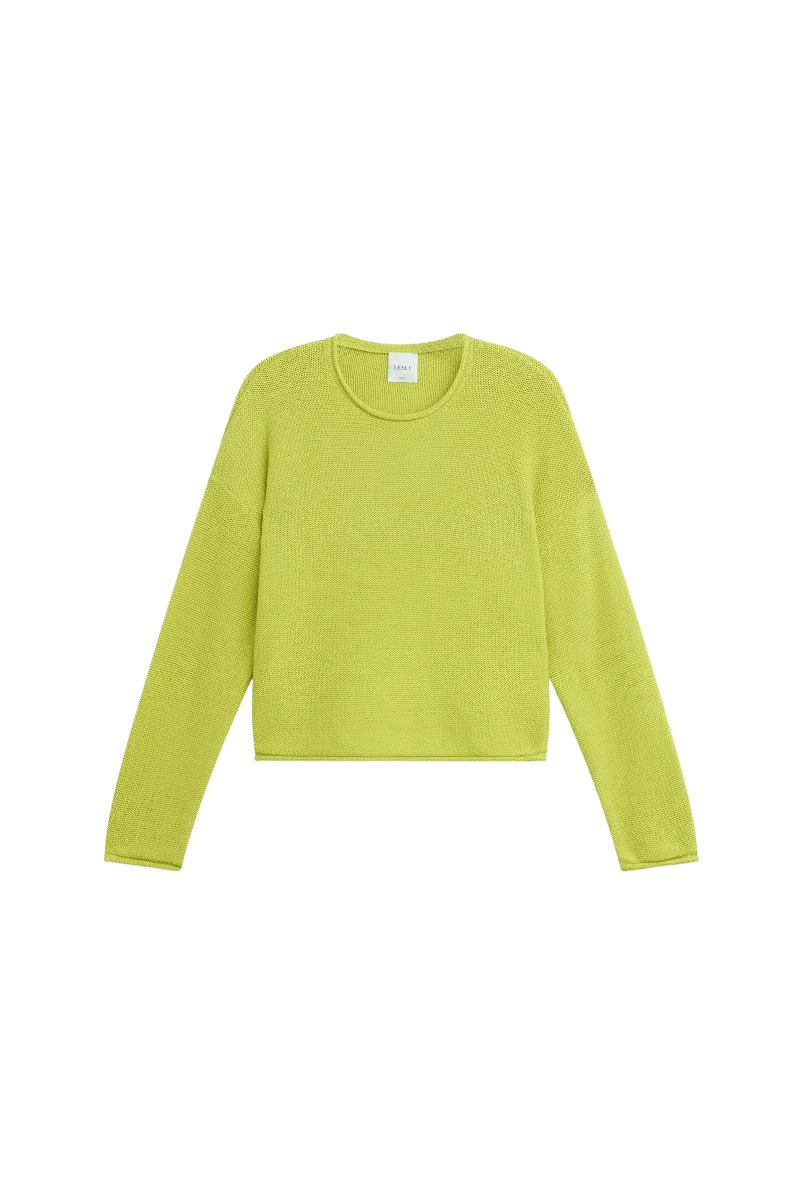 SWEATERS Mae Crewneck in Chartreuse Leset