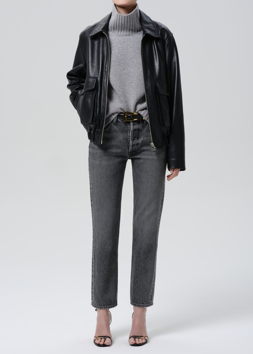 COATS/JACKET Zip Front Bomber Jacket in Black Citizens of Humanity