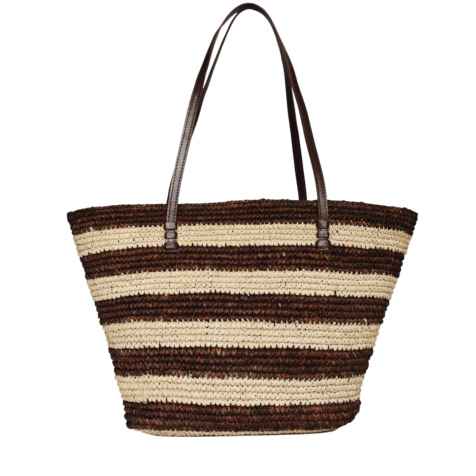 HANDBAGS BIENO TOTE IN BROWN STRIPE Bembien