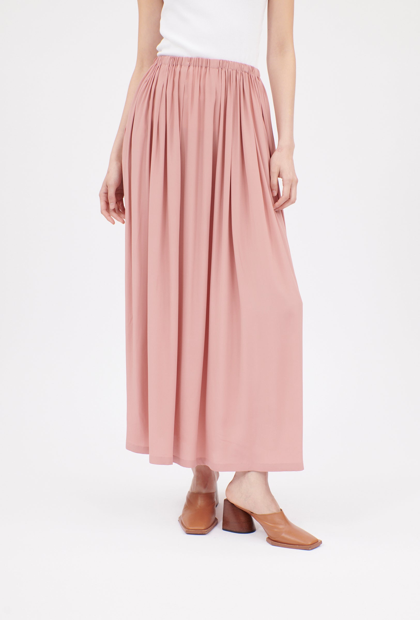 SKIRTS Silk Skirt in Blush Odeeh