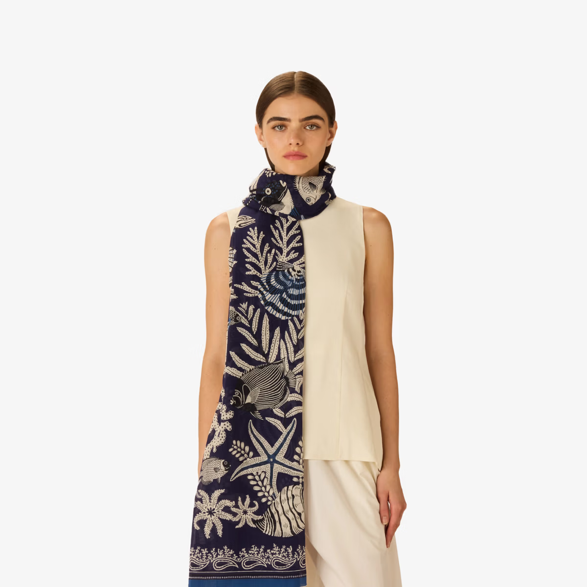 ACCESSORIES Neptune Scarf in Navy Inoui Editions