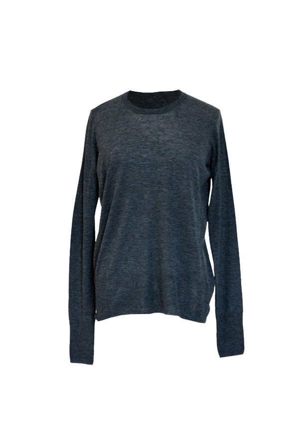 SWEATERS Long Sleeve Crewneck in Charcoal Grey CT Plage