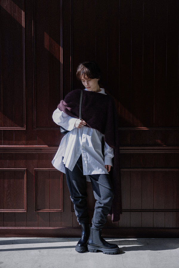 ACCESSORIES Wool Stole in Bordeaux CT Plage