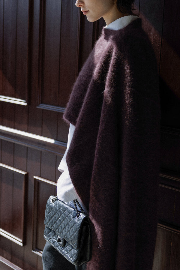 ACCESSORIES Wool Stole in Navy CT Plage