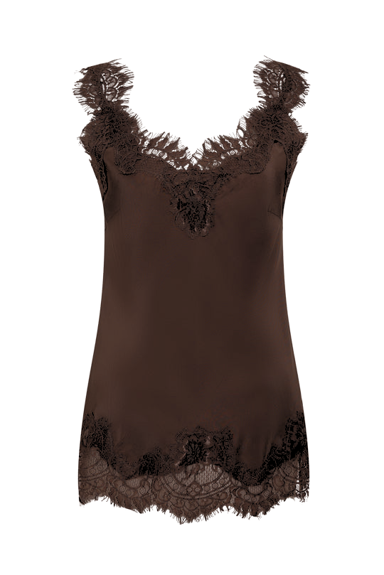 LINGERIE/PJ/SWIM MEGAN CAMI IN DARK CHOCOLATE Gold Hawk