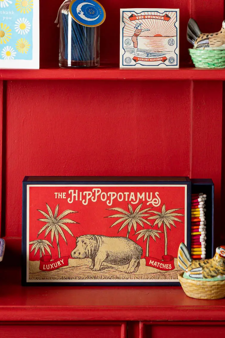 HOME DECOR Hippopotamus - Giant Safety Matches Archivist Gallery