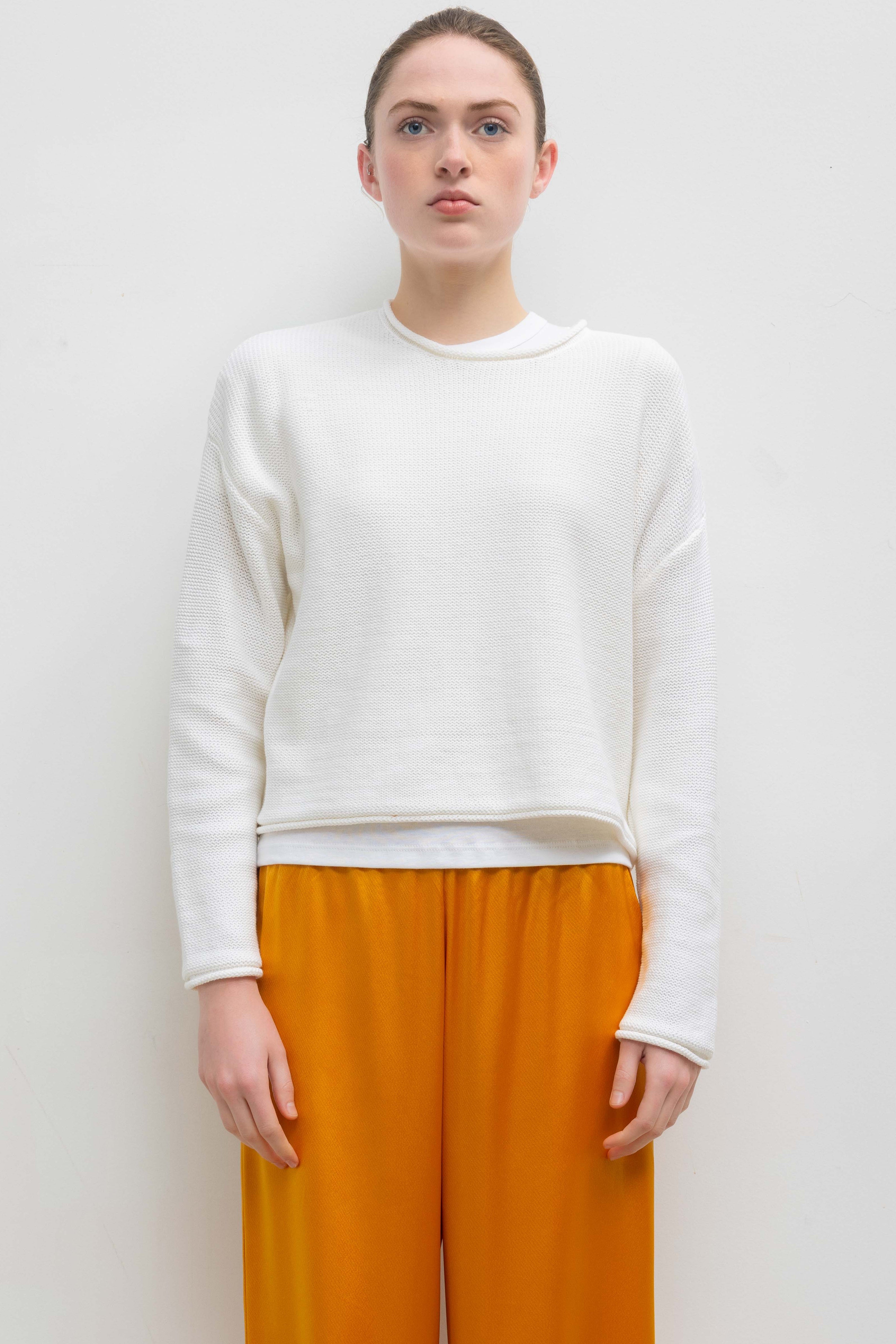 SWEATERS Mae Crewneck in Parchment Leset