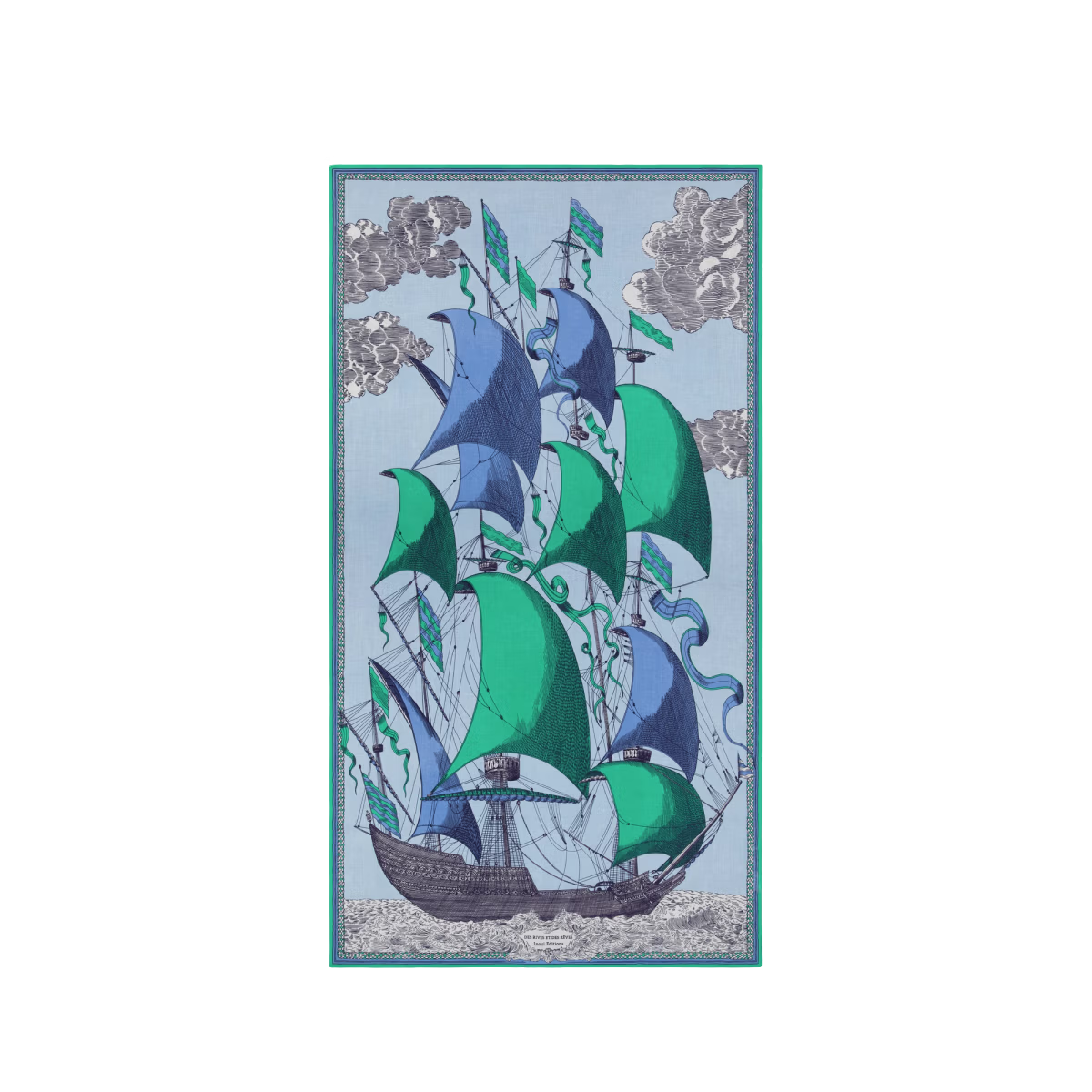 ACCESSORIES Des Rives Et Des Rives Scarf in Green Inoui Editions