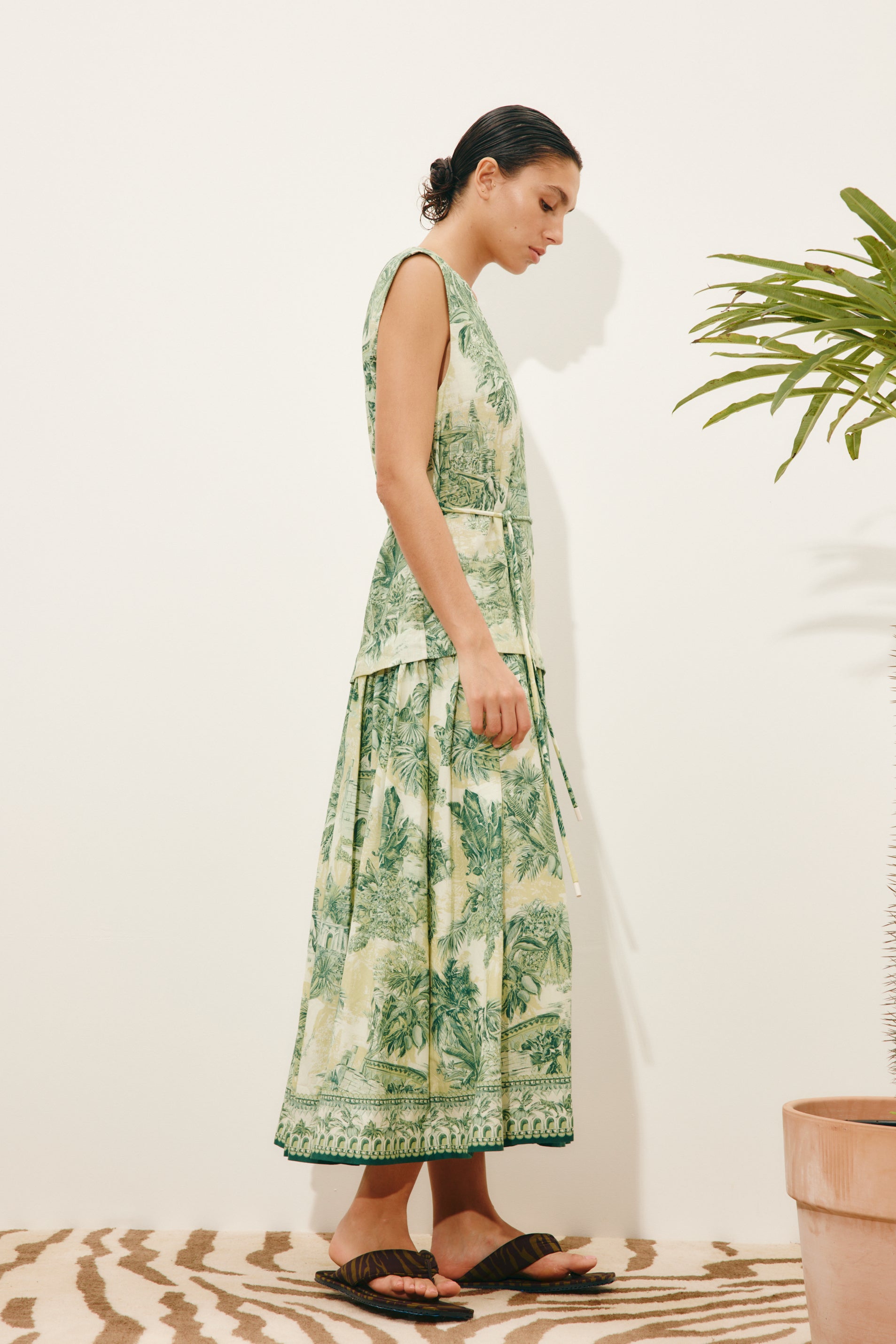 DRESSES/JUMPSUITS Sara Midi Dress in Green Alemais