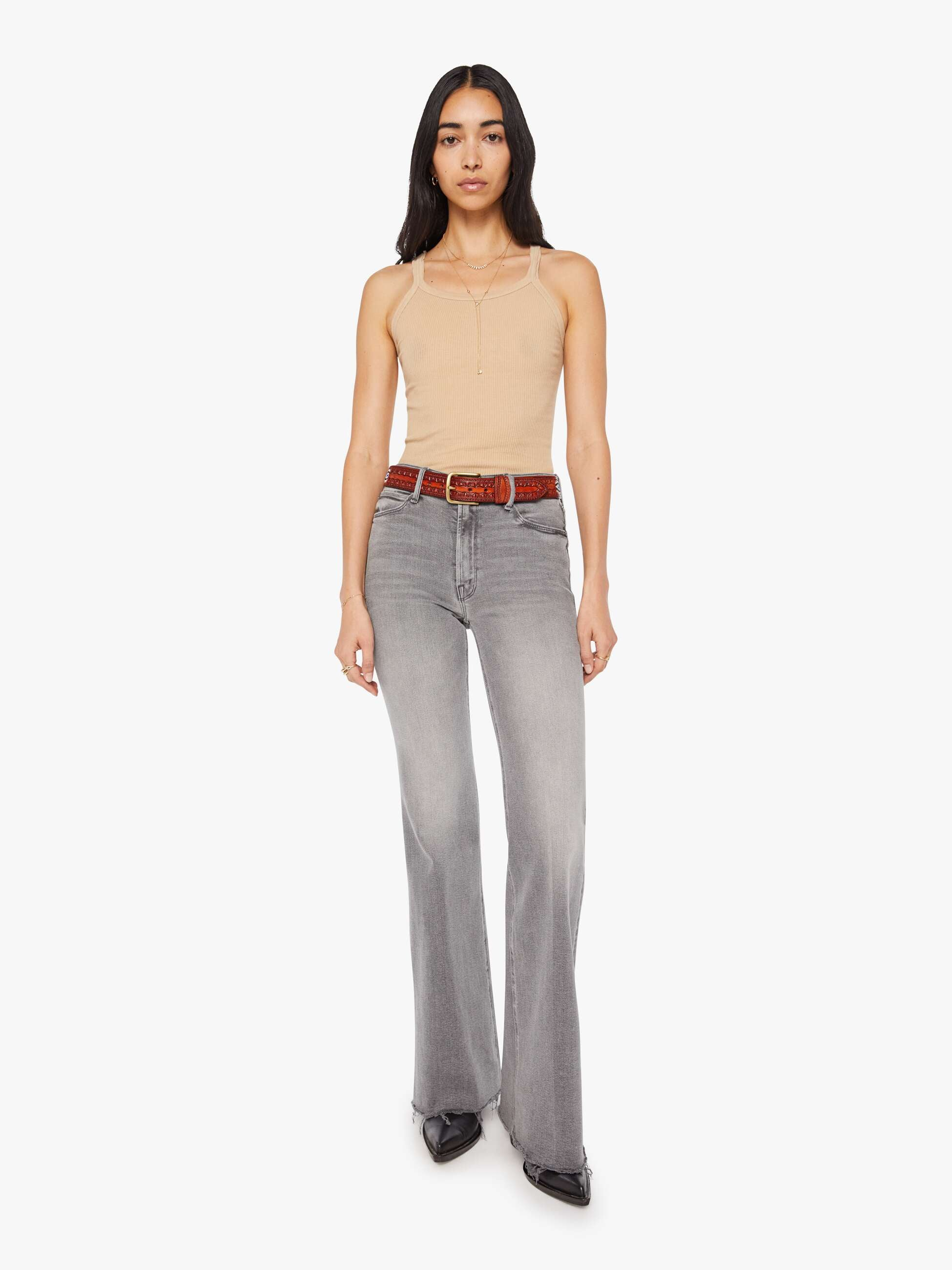 ACCESSORIES The Eye Opener Belt in Brown Mother