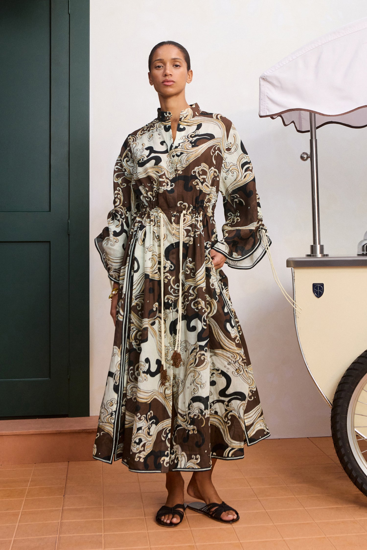 DRESSES/JUMPSUITS Otis Shirtdress in Chocolate Alemais