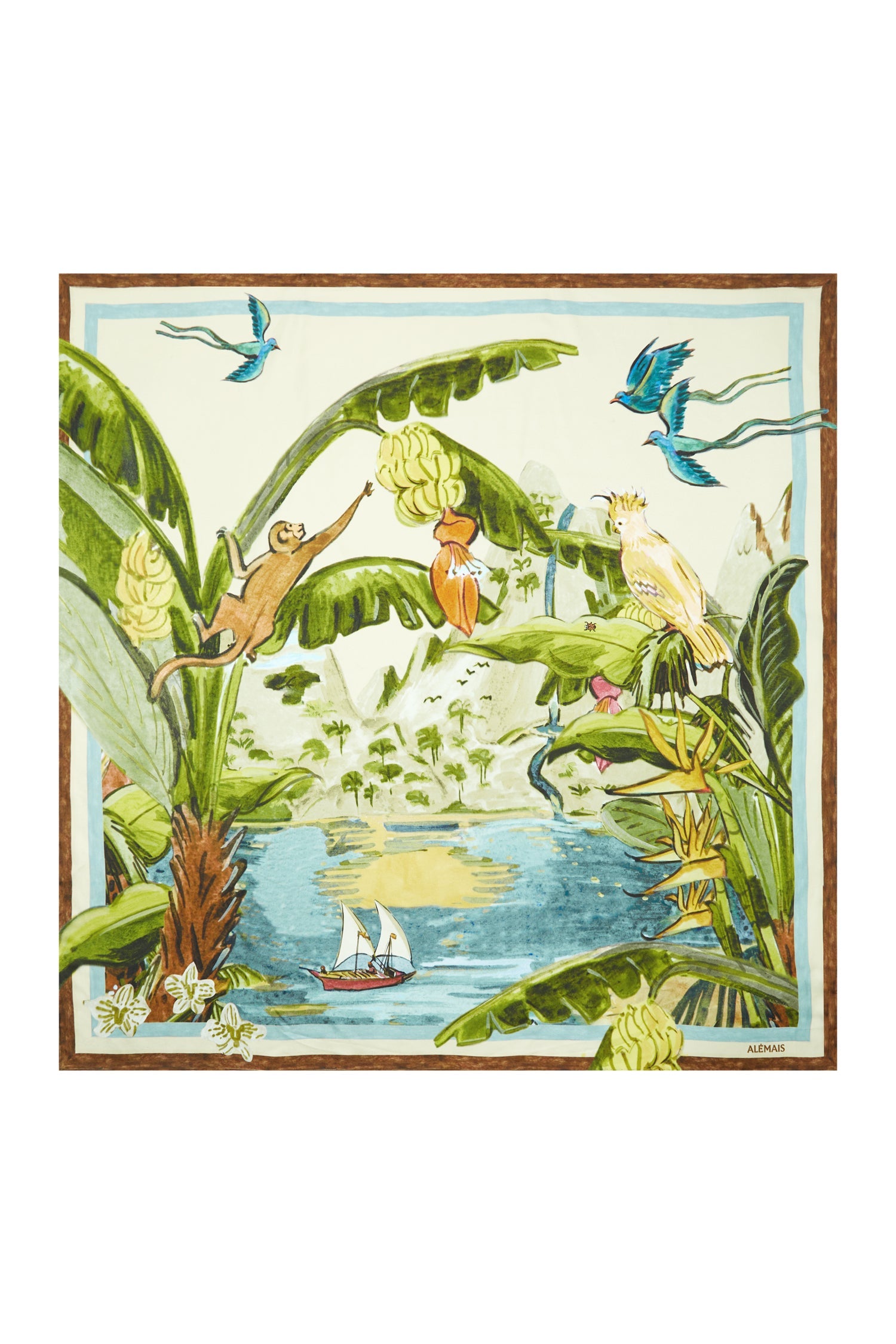 ACCESSORIES Toucan Tango Silk Scarf in Multi Alemais