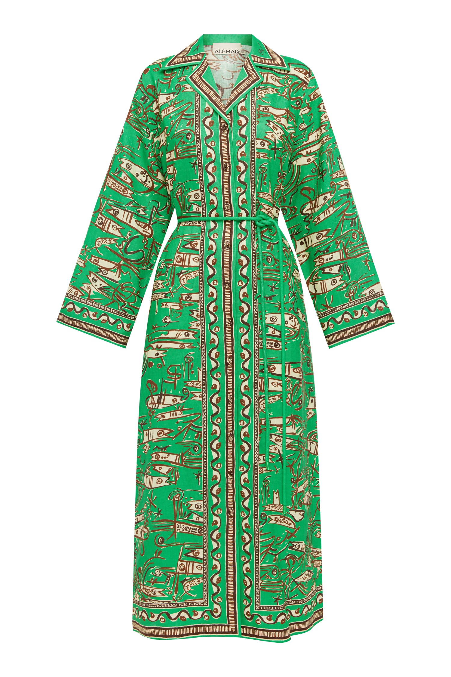 DRESSES/JUMPSUITS Fish Sticks Shirtdress in Green Alemais