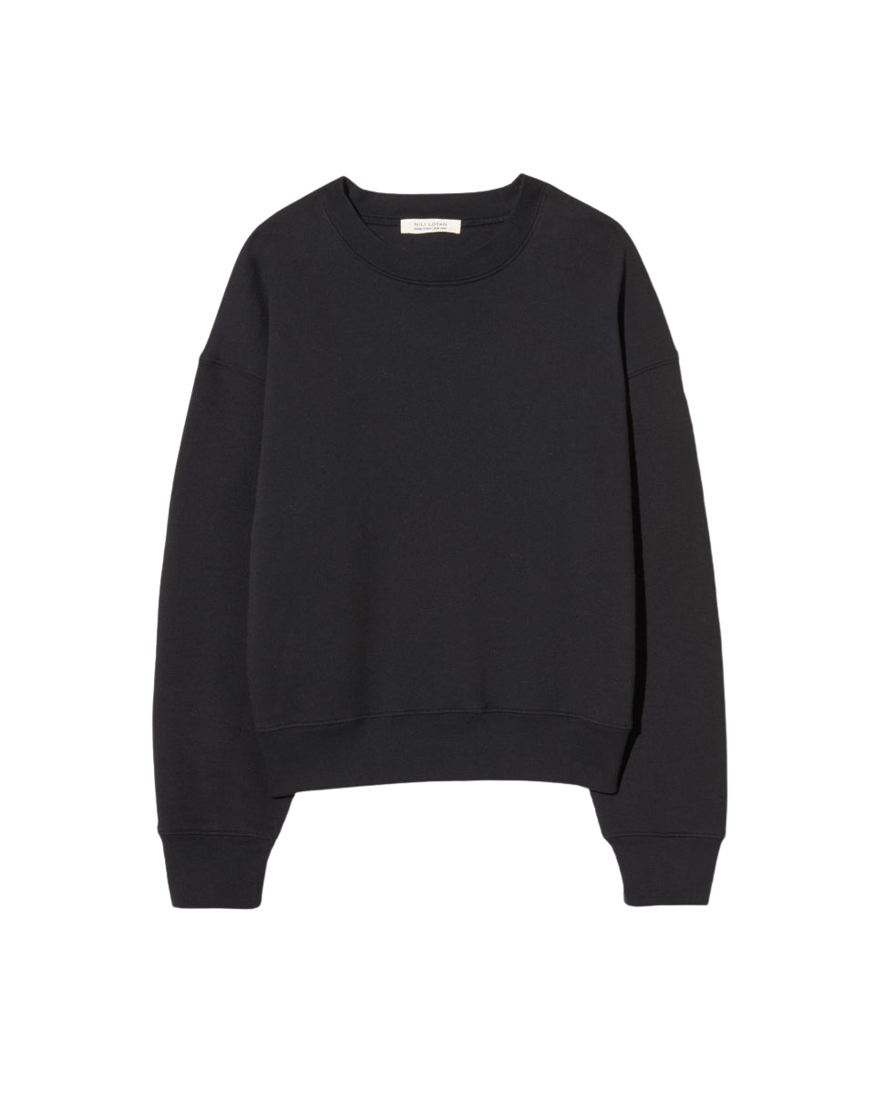 LOUNGE Gortana Sweatshirt in Black Nili Lotan