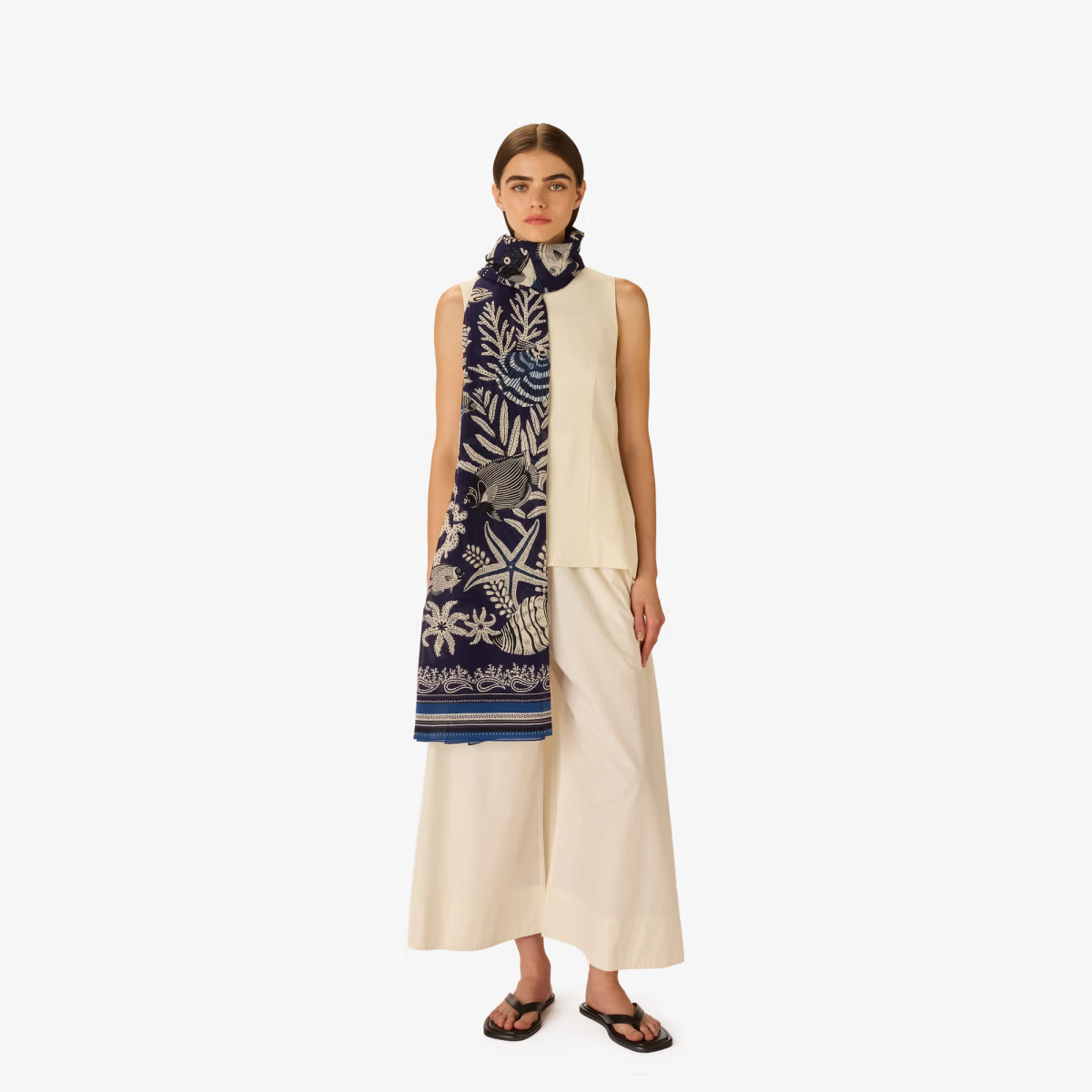 ACCESSORIES Neptune Scarf in Navy Inoui Editions