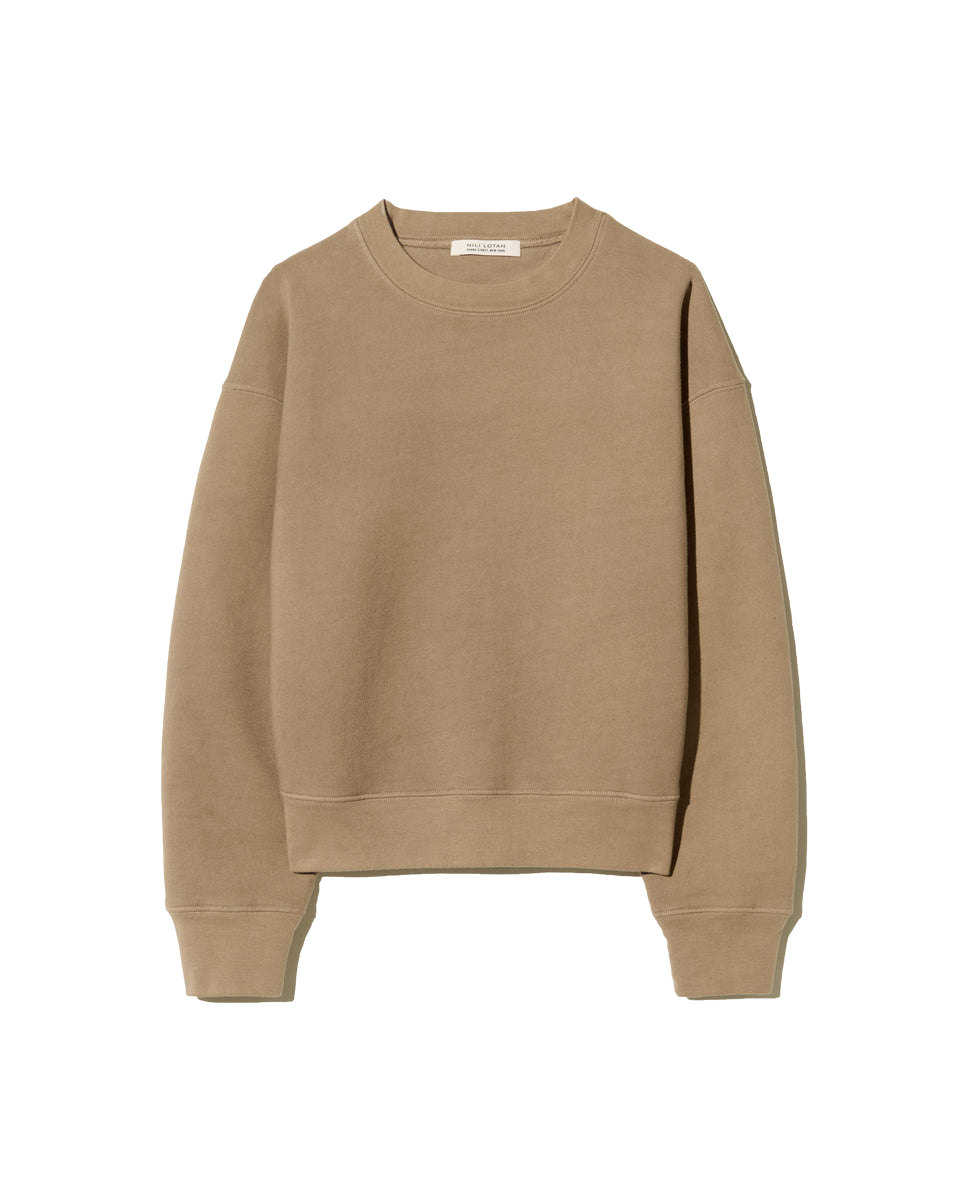 LOUNGE Gortana Sweatshirt in Desert Taupe Nili Lotan