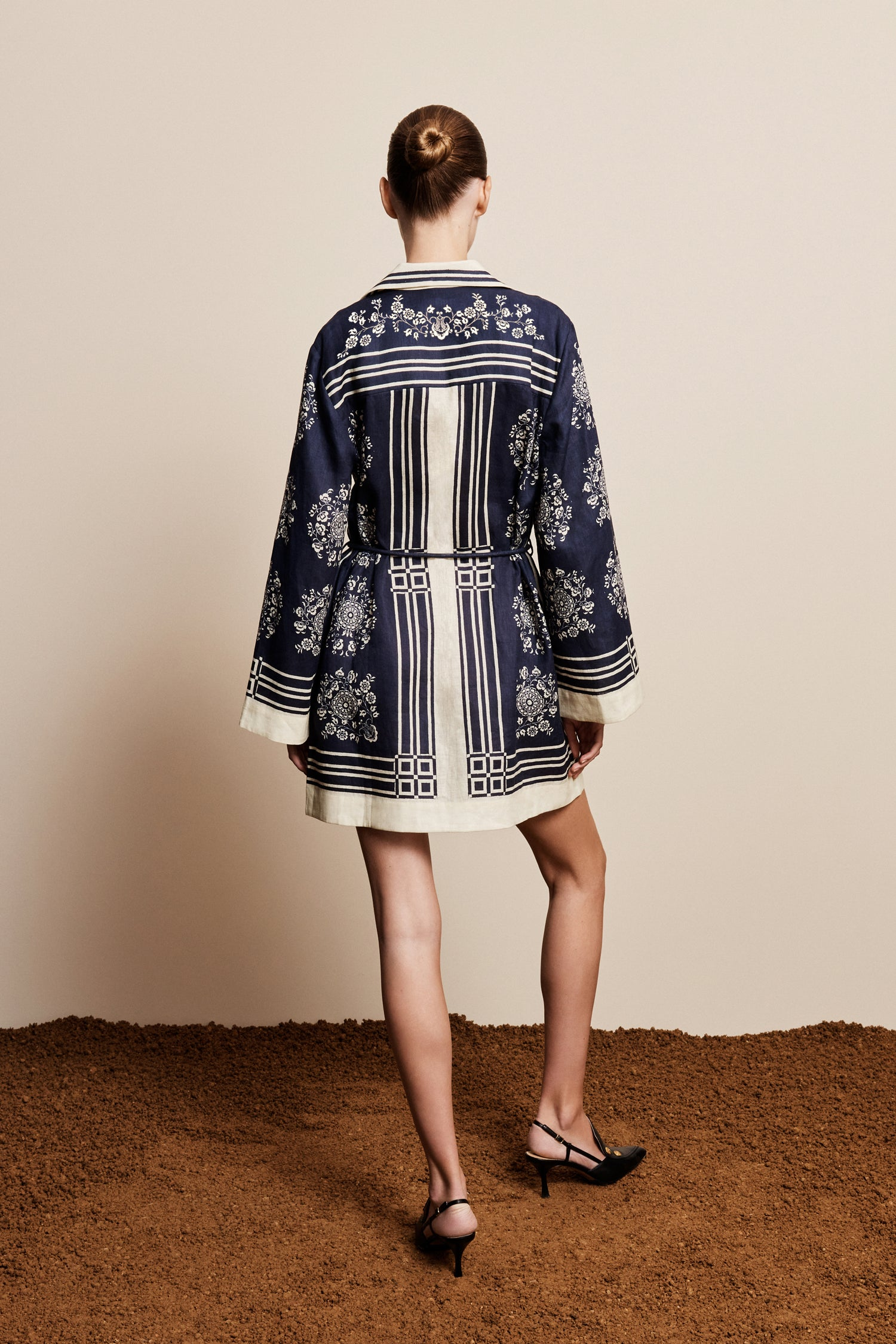DRESSES/JUMPSUITS Banderra Mini Dress in Ink Alemais