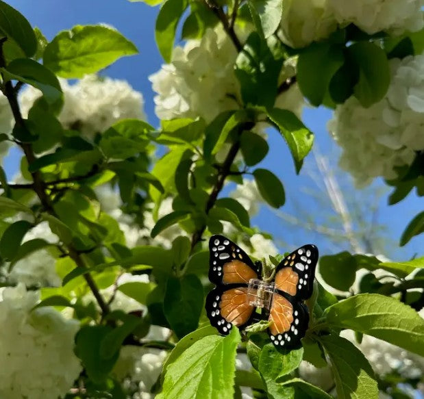 ACCESSORIES Mini Monarch Claw Clip in Orange Solar Eclipse