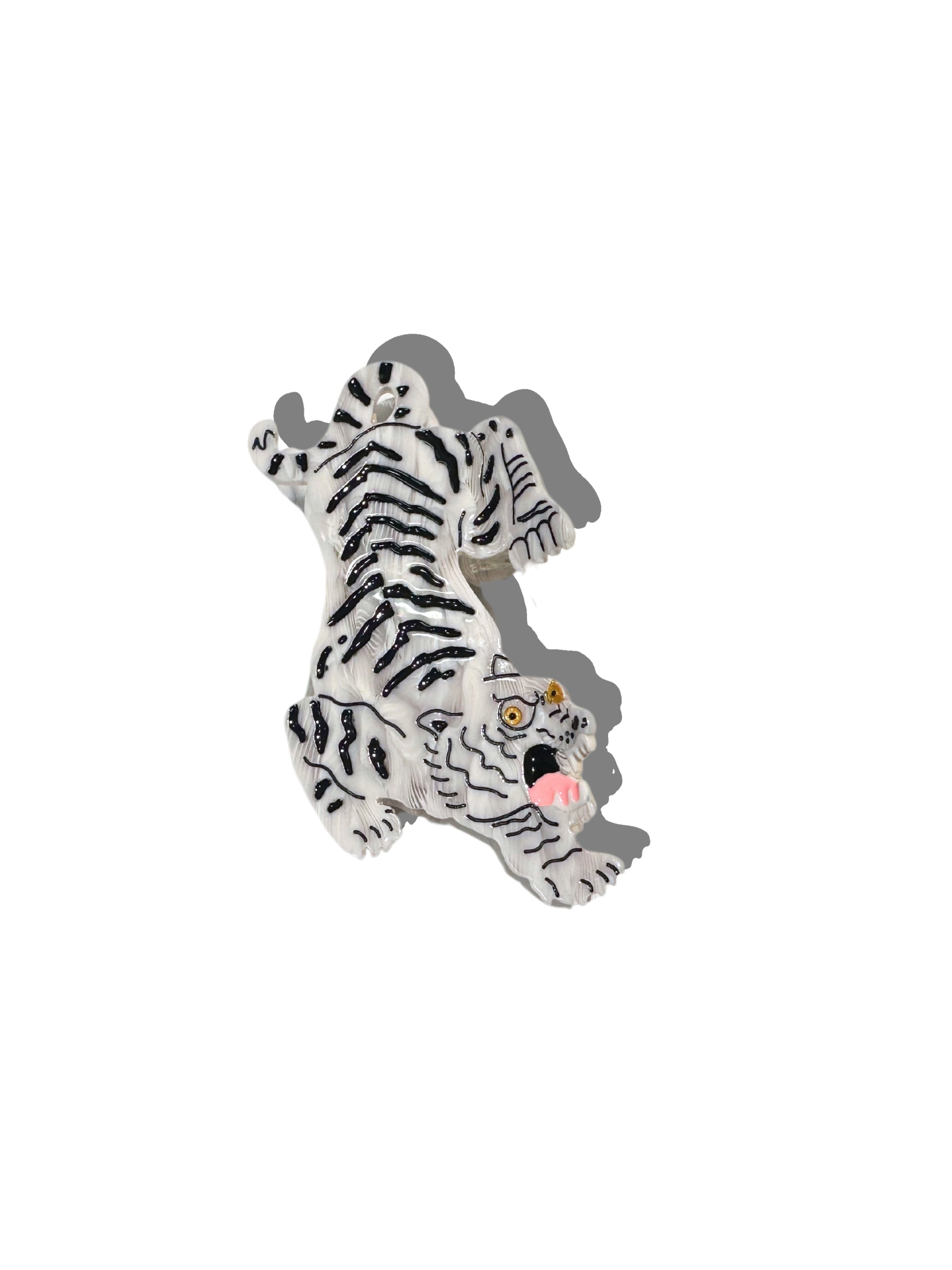 ACCESSORIES Tiger Claw Clip in White Solar Eclipse
