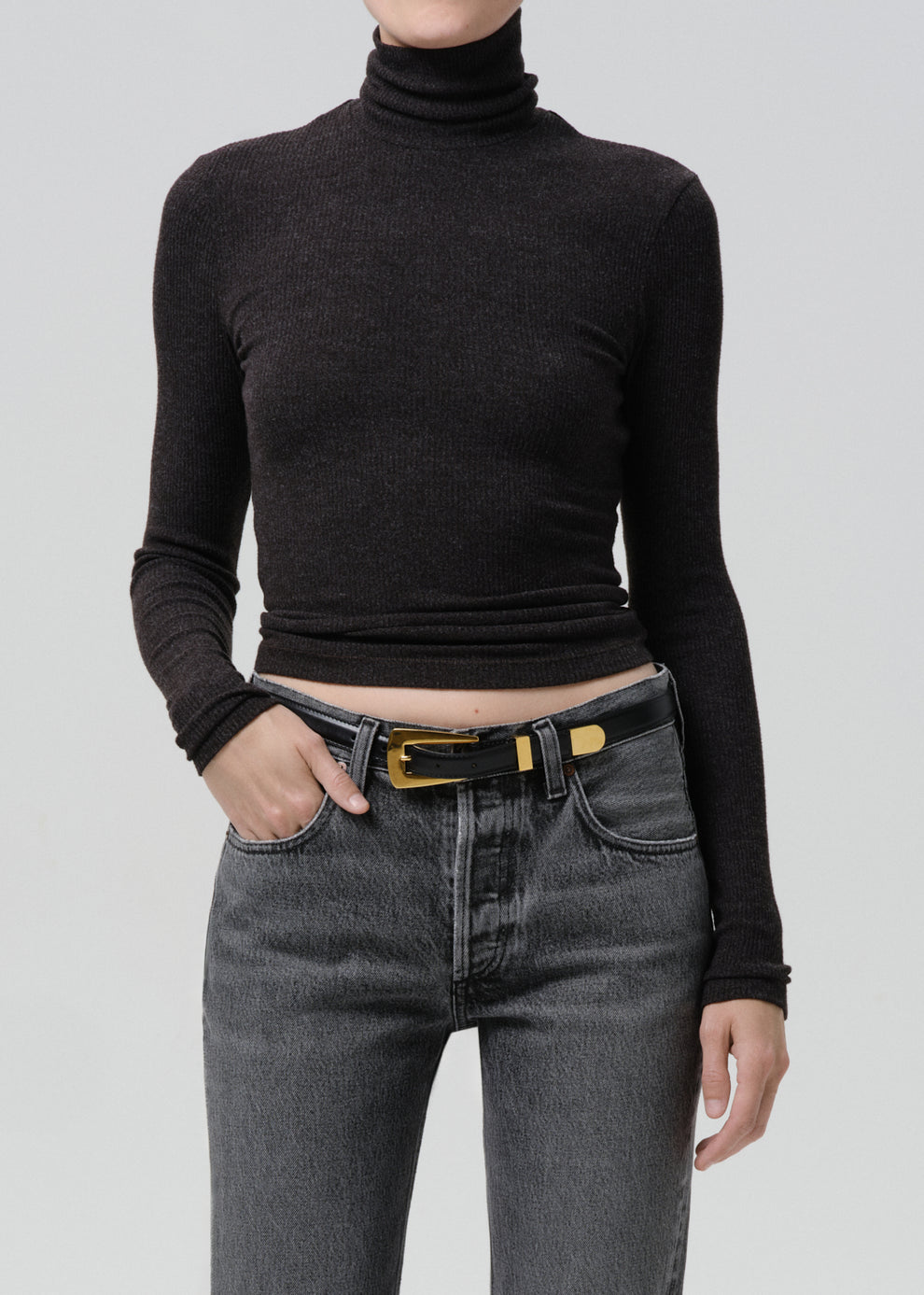 BLOUSES/SHIRTS/TOPS Caradene Turtleneck in Heather Charcoal Citizens of Humanity