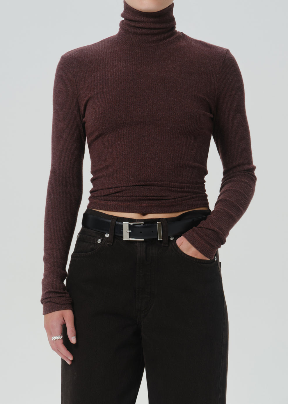 BLOUSES/SHIRTS/TOPS Caradene Turtleneck in Heather Mahogany Citizens of Humanity