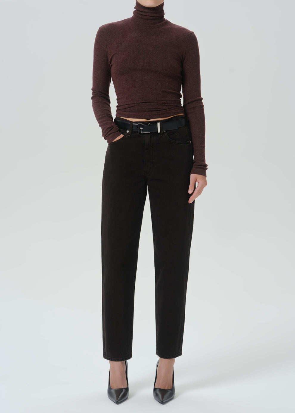 BLOUSES/SHIRTS/TOPS Caradene Turtleneck in Heather Mahogany Citizens of Humanity