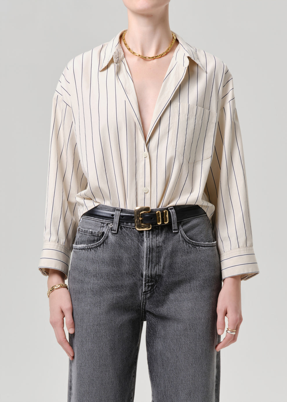 DENIM Petit Ami Shirt in Ramble Stripe Citizens of Humanity