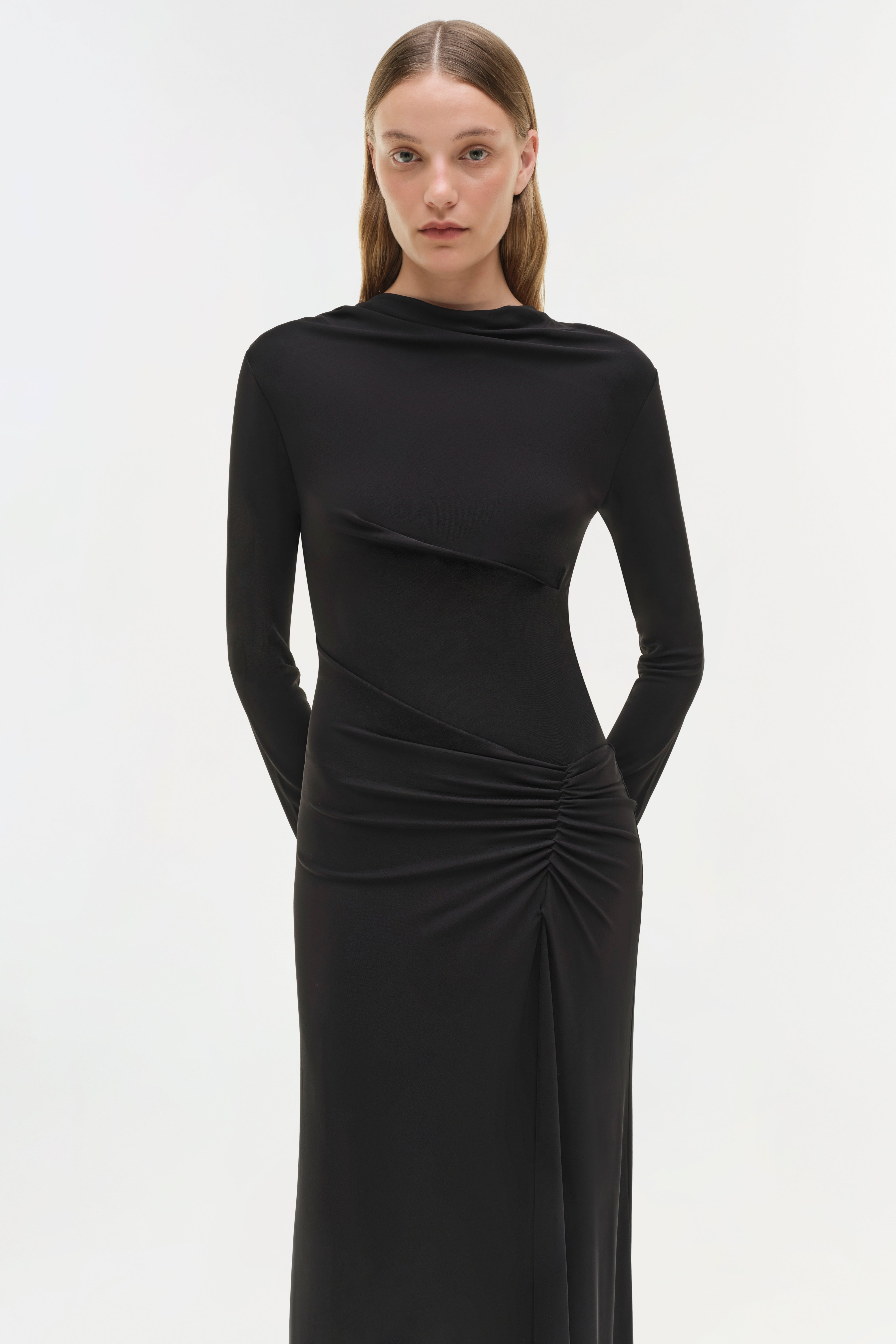 DRESSES/JUMPSUITS Ferrera Midi Dress in Black Simkhai
