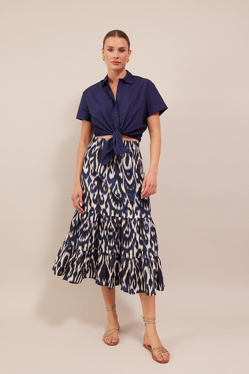 BLOUSES/SHIRTS/TOPS ASBURY TOP IN EVENING BLUE Cara Cara