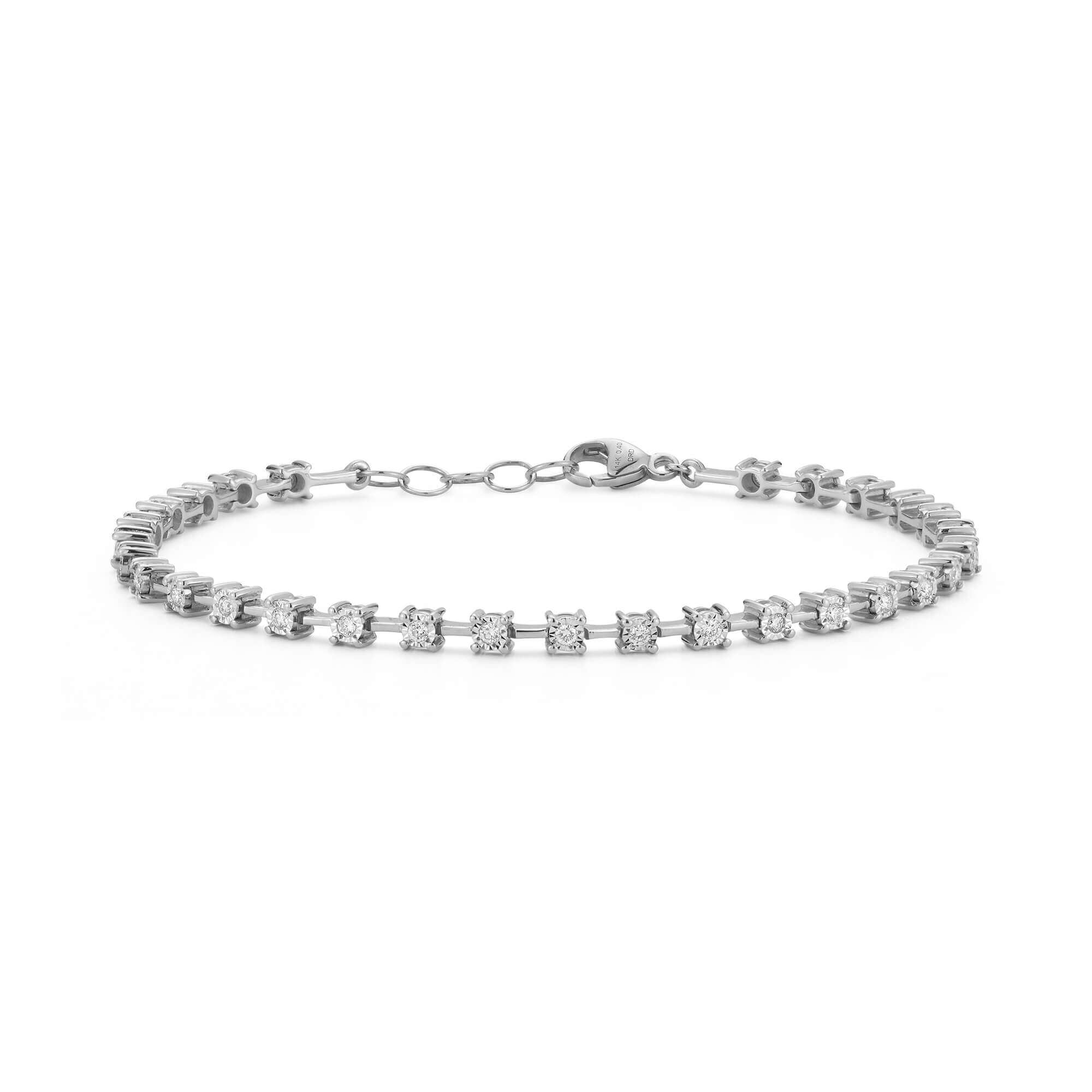 JEWELRY AVA BEA INTERVAL TENNIS BRACELET IN WHITE GOLD Dana Rebecca