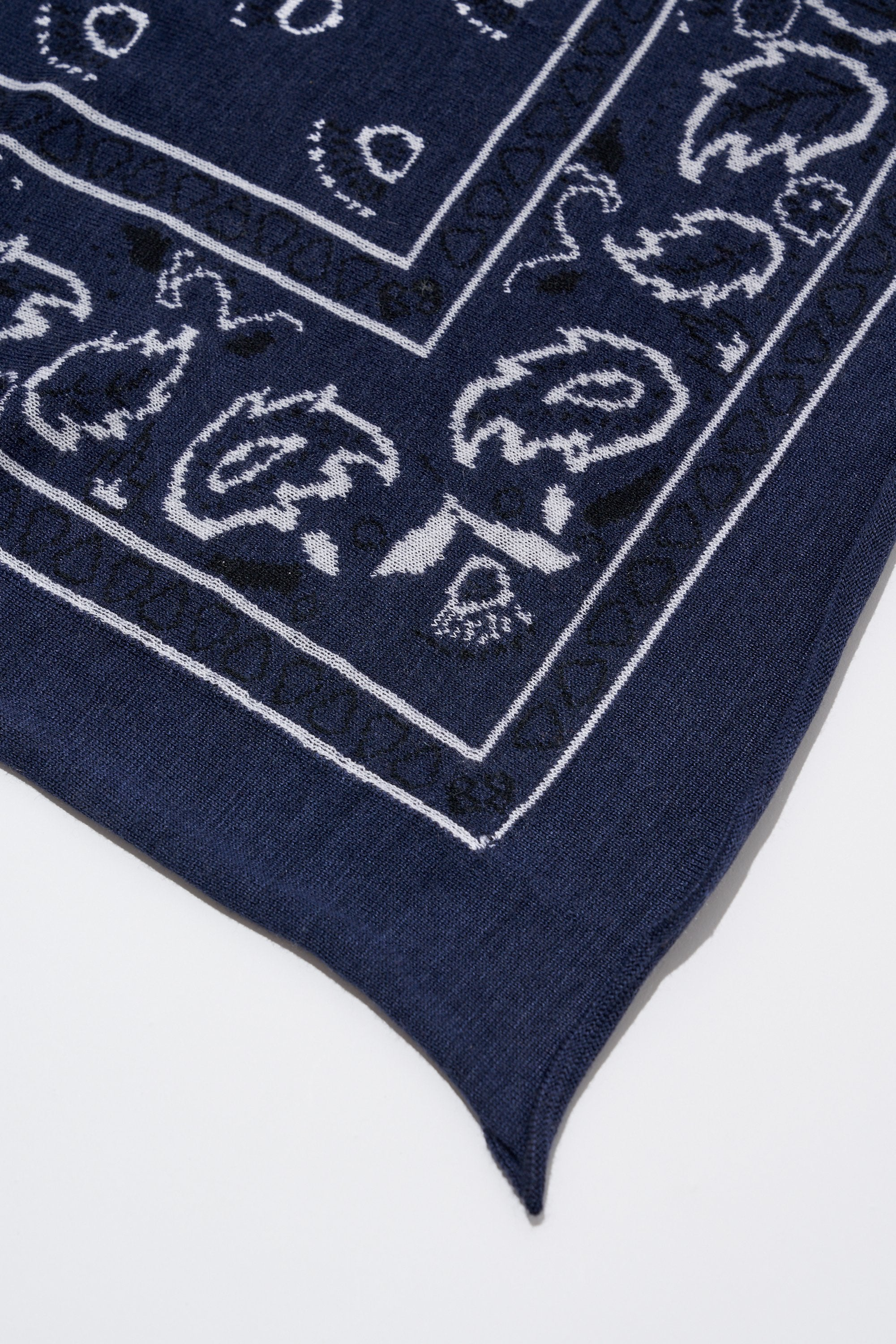 Organic by John Patrick Cashmere Bandana in Navy Serafina