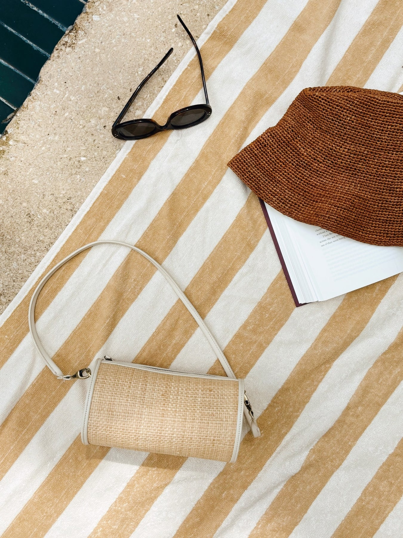 HANDBAGS LILOU HANDBAG IN COPPER RAFFIA Bembien