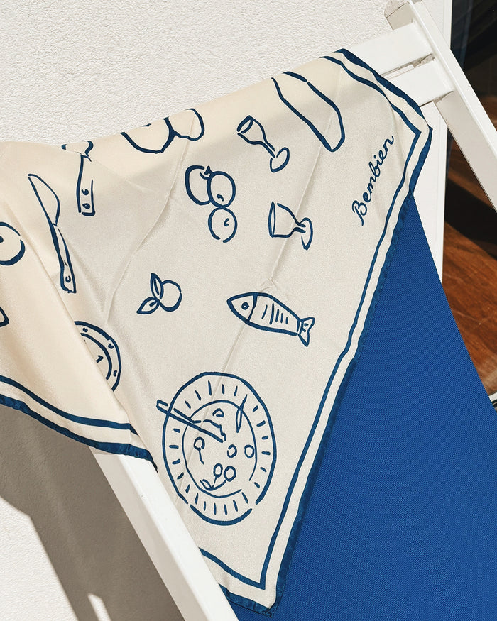 ACCESSORIES Tableau Scarf in Blue Bembien