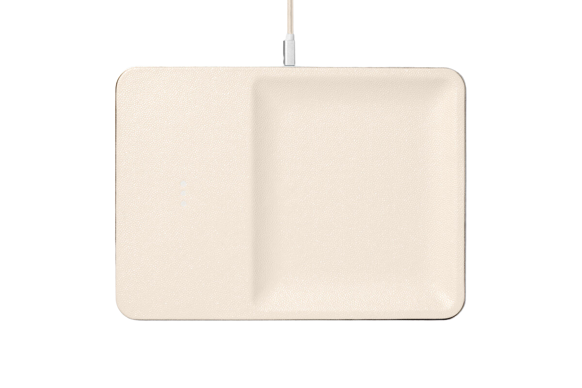 Tech Courant Wireless Charging Tray in Bone Courant