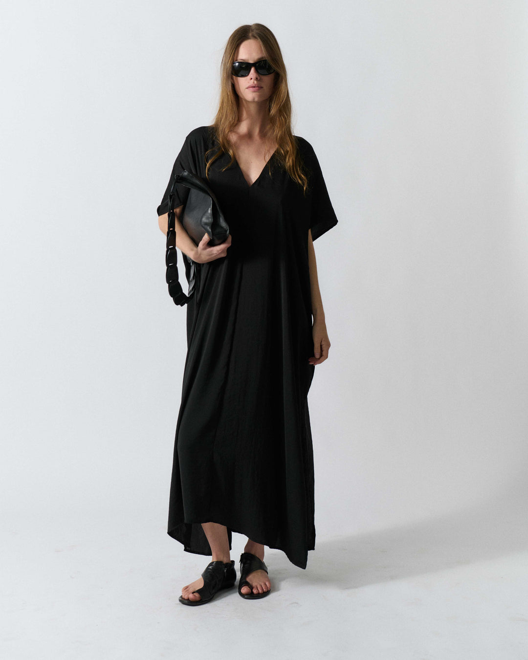 DRESSES/JUMPSUITS Caftan Dress in Black Claudent