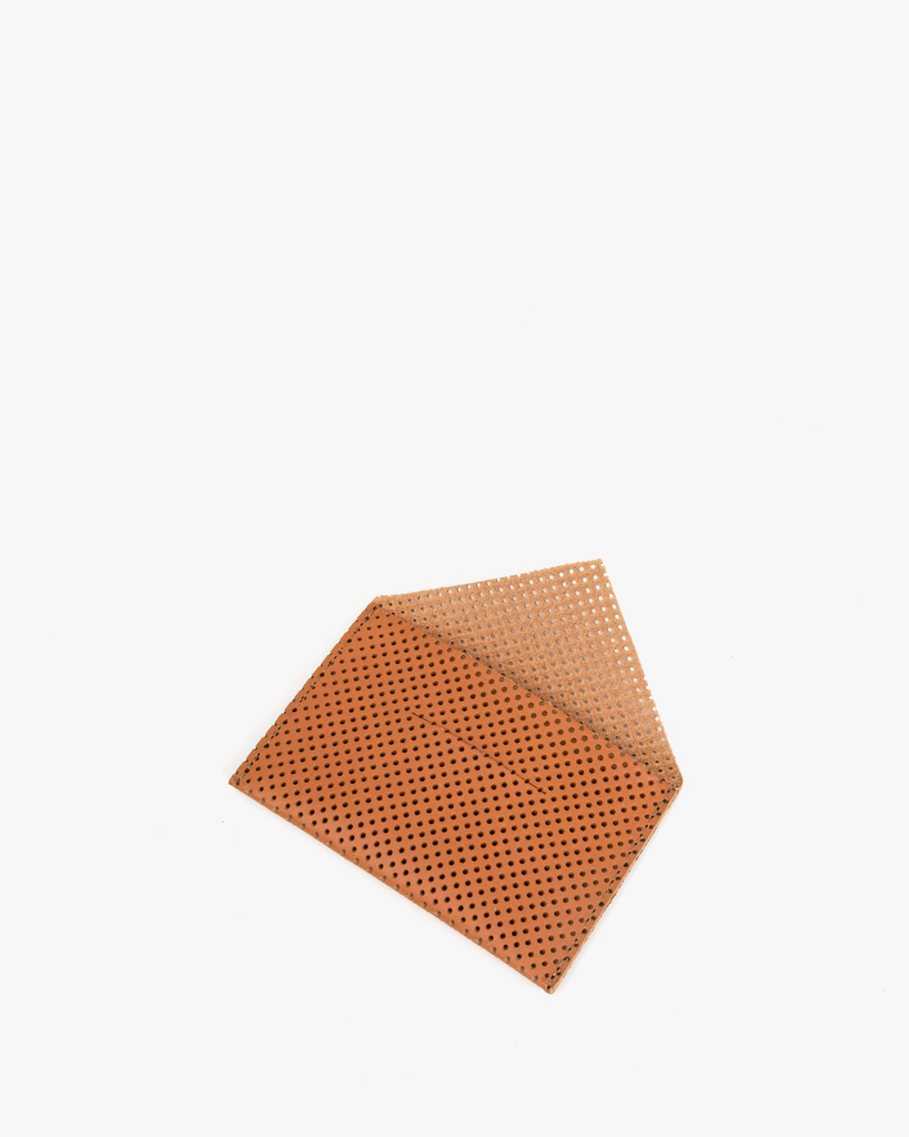 Wallets Clare V. Perforated Card Envelope in Cuoio Clare V.