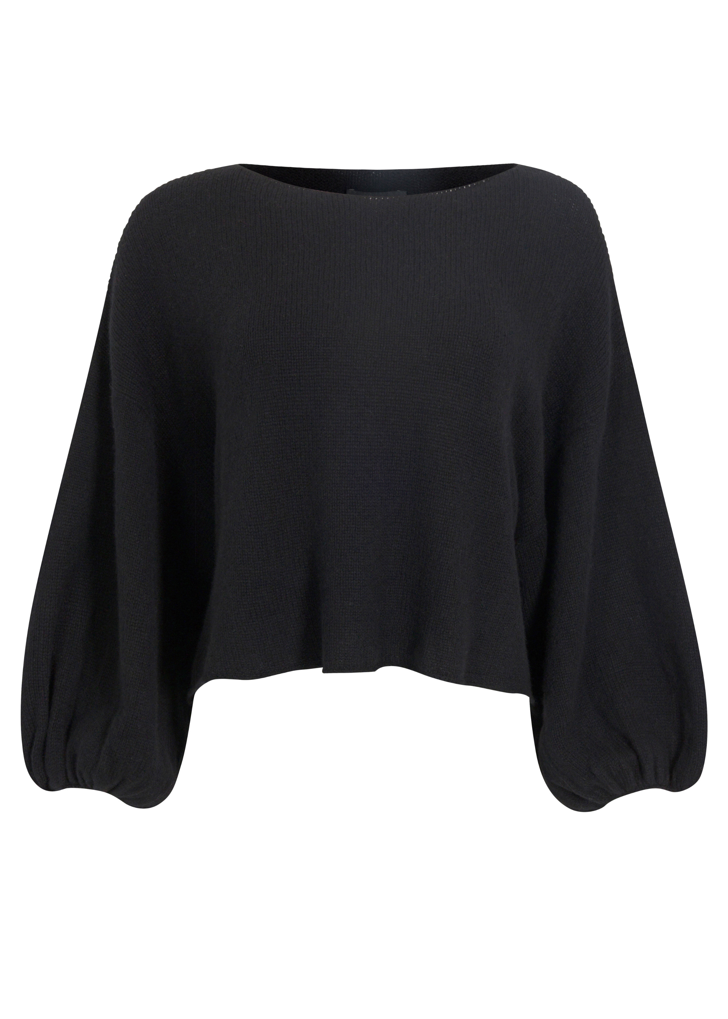 SWEATERS Cashmere Pullover in Black Louiza Babouryan
