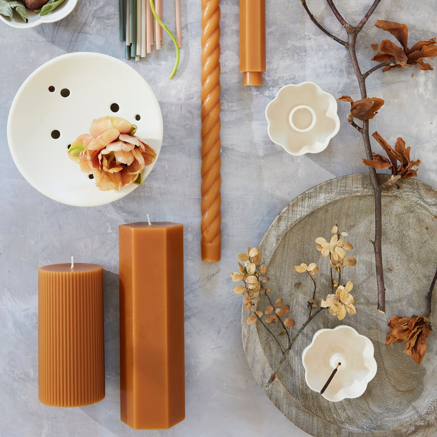 HOME ACCESSORIES CERAMIC FLEUR TAPER HOLDER The Floral Society