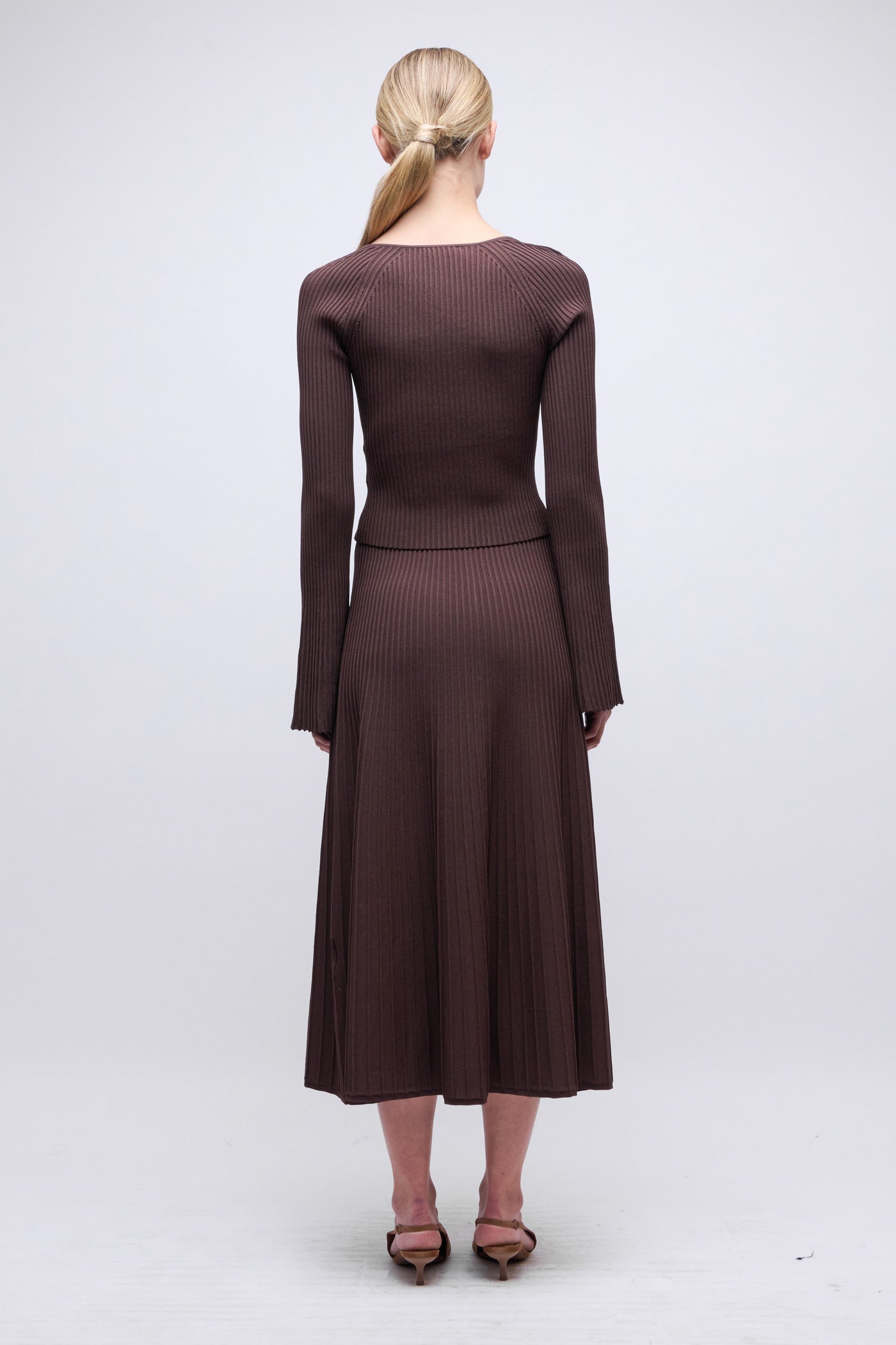 SKIRTS Chiara Midi Skirt in Chocolate Simkhai