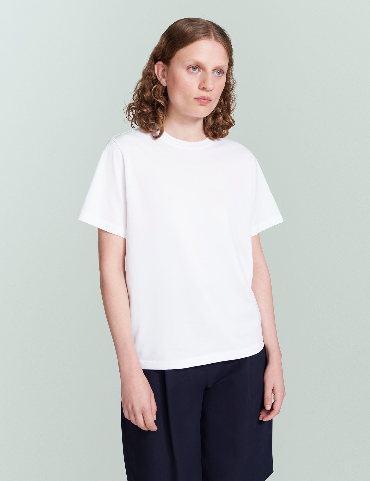 BLOUSES/SHIRTS/TOPS CLASSIC JERSEY T-SHIRT IN WHITE Handvaerk