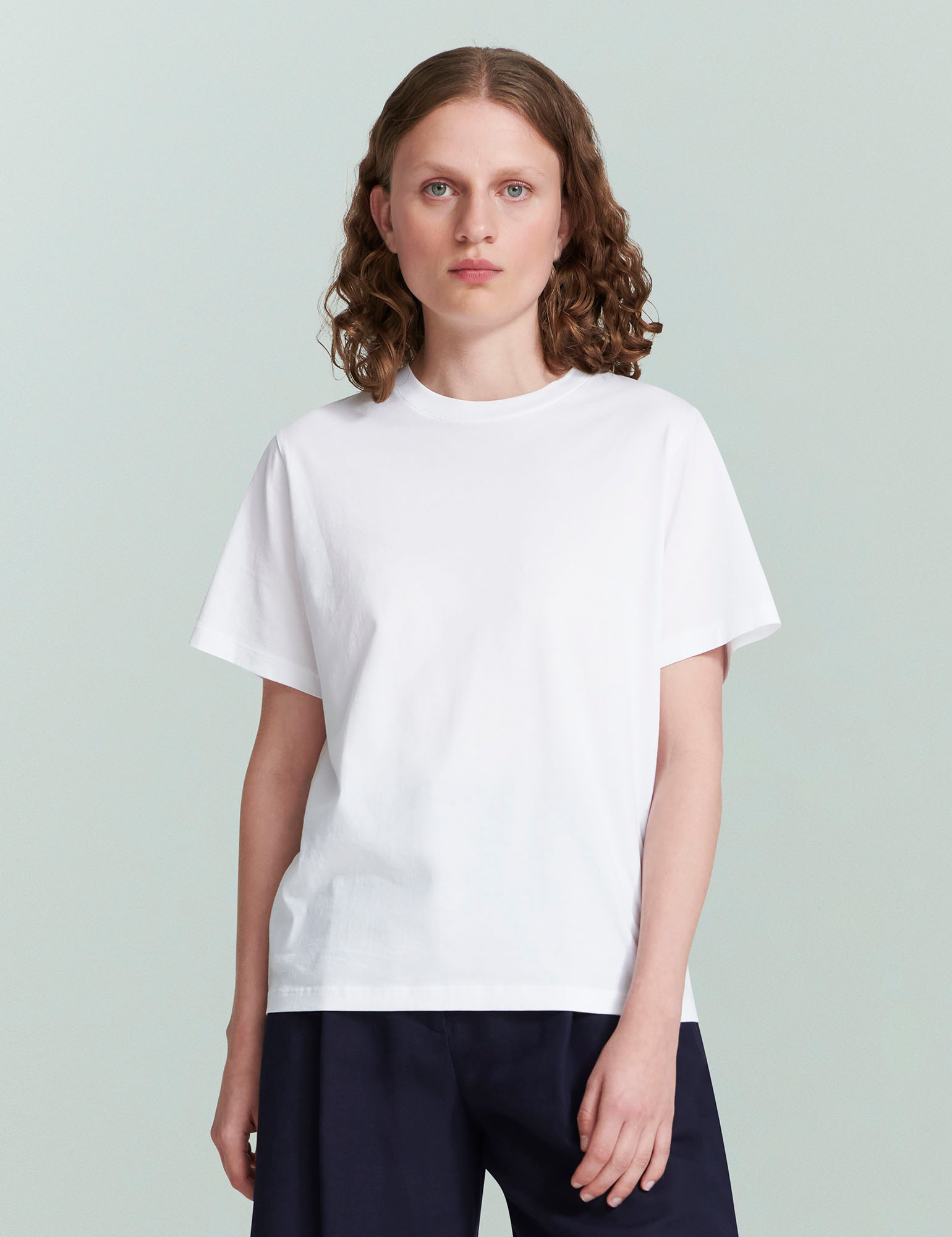 BLOUSES/SHIRTS/TOPS CLASSIC JERSEY T-SHIRT IN WHITE Handvaerk