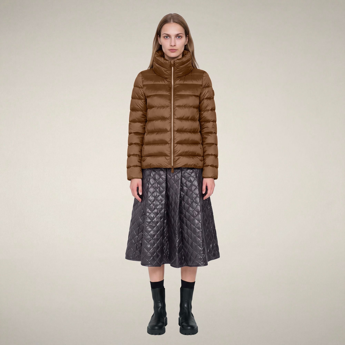 COATS/JACKET Elsie Puffer Jacket in Noisette Brown Save The Duck