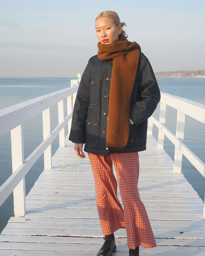 COATS/JACKET Boucle Scarf Barn Jacket in Denim PROCHE