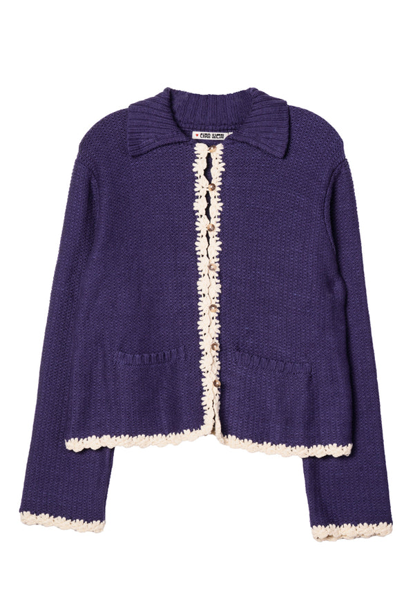 SWEATERS Rayla Crochet Cardigan in Midnight Ciao Lucia